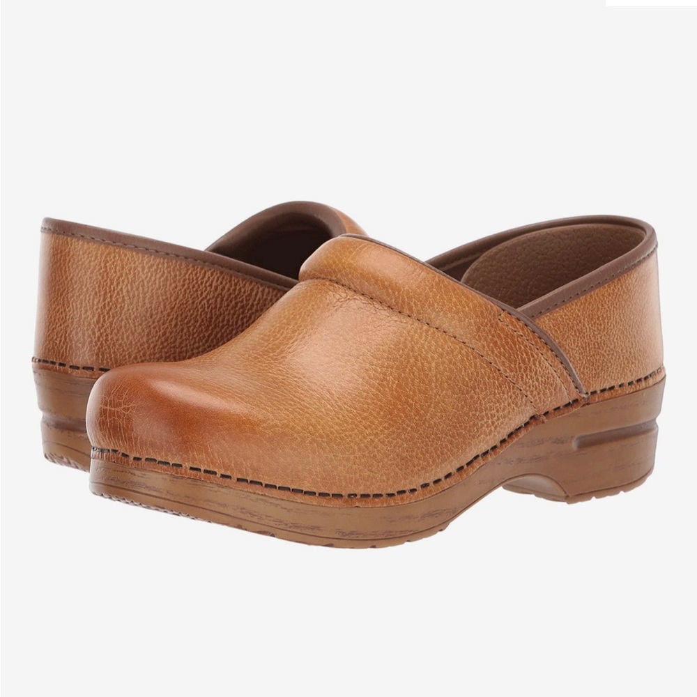 Honey Distressed Dansko Professional Clogs